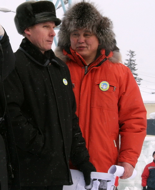 Организаторы митинга Михаил Паклин и Сергей Кыныев
