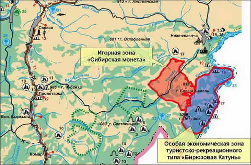Схема размещения «Сибирской монеты» и «Алтайской долины» Схема размещения «Сибирской монеты» и «Алтайской долины»