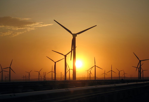 Ветряная электростанция близ Урумчи (фото Panoramio.com)