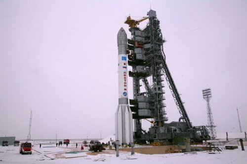26 февраля ракета была установлена на СК