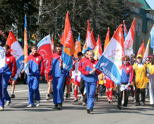 … благодарные «Газпрому» спортсмены…