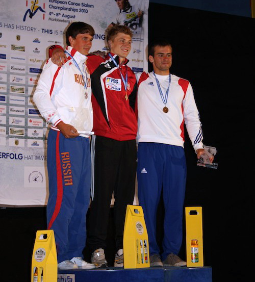 Кирилл Сеткин, Каспер Гондек (Польша) и Килиан Фулон (Франция) – победители среди юниоров в одиночных гонках на каноэ