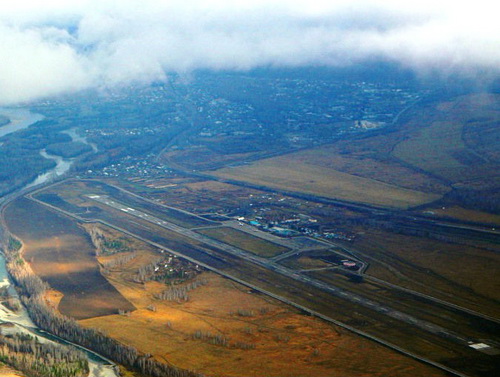 Горно-алтайский аэропорт. Вид сверху