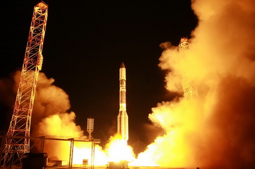 Запуск «Протон-М» с Байконура. Фото Роскосмоса