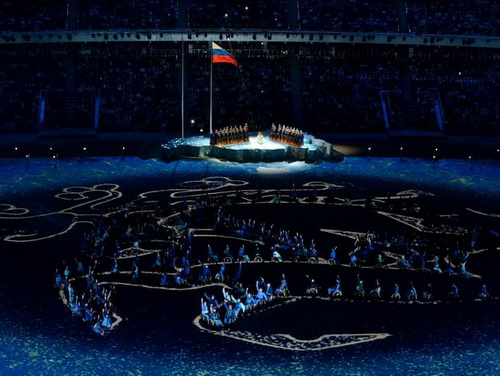 Татуировка с плеча «принцессы Укока» украсила открытие Зимних Паралимпийских игр в Сочи