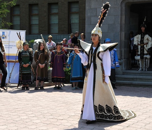 Пазырыкский наряд произвел неизгладимое впечатление на сахалинцев. Фото SakhalinMedia