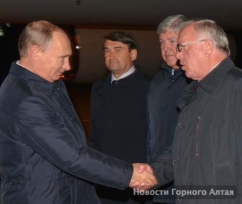 Прибытие Владимира Путина в Горно-Алтайск