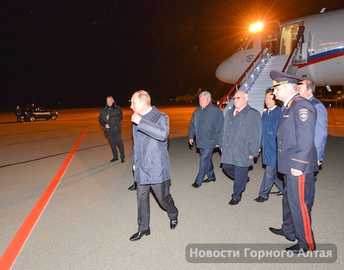 Прибытие Владимира Путина в Горно-Алтайск