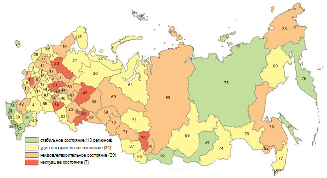 13 Регион на карте. Региональные группы россии