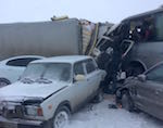 Фотофакт: Автобус из Горно-Алтайска попал в серьезное ДТП около Бийска