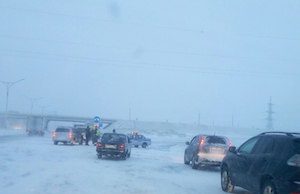 Перекрыто движение по Чуйскому тракту от Бийска до Новоалтайска
