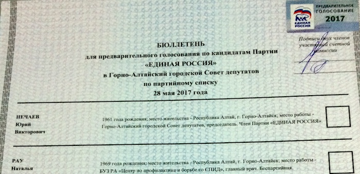 Стали известны лидеры предварительного голосования
