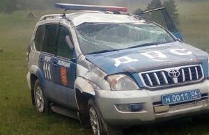 В Онгудайском районе опрокинулся автомобиль ДПС
