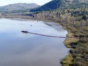 На Манжерокском озере идут работы по очистке и реабилитации водоема