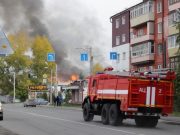 Пожар на автомойке в Горно-Алтайске. Подробности от МЧС