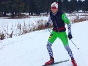 Мастер спорта Иван Гуляев тренируется на Семинском перевале