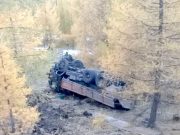 Пьяный водитель опрокинул «Камаз» на дороге между Чергой и Беш-Озеком