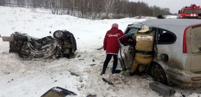 В жуткой аварии на Чуйском тракте погибли шесть человек