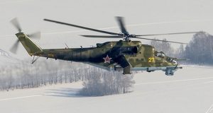 Свыше десяти военных вертолетов участвуют в учениях в горах Алтая