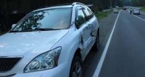 Мотоцикл врезался в Lexus