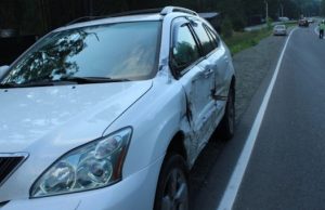 Мотоцикл врезался в Lexus