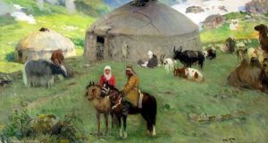 Картина Гуркина представлена в экспозиции выставки «Сокровища музеев России»