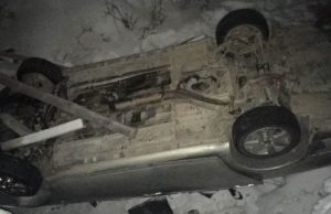 Toyota Avensis перевернулась под управлением пьяного водителя