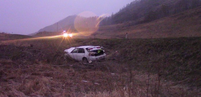 В «Долине смерти» перевернулась машина, водитель выжил