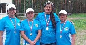 Женская команда из Республики Алтай стала призером чемпионата Сибири по городошному спорту