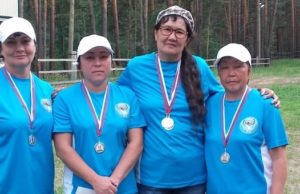 Женская команда из Республики Алтай стала призером чемпионата Сибири по городошному спорту