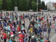 В зарядке с чемпионами приняли участие более 200 человек