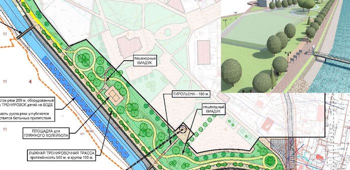 Утвержден проект благоустройства набережной реки Майма в районе городского парка