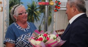 Владимир Тюлентин поздравил Марию Гайдабрус с 75-летием