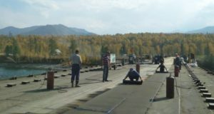 Строительство моста через Катунь в районе Тюнгура завершается