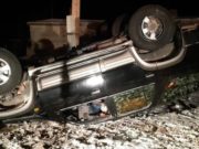 На дороге из Кош-Агача в Беляши ночью перевернулась Тoyota Hilux Surf На дороге из Кош-Агача в Беляши ночью перевернулась Тoyota Hilux Surf