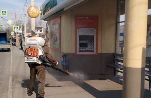 В Горно-Алтайске сегодня проходит повторная дезинфекция городских территорий В Горно-Алтайске сегодня проходит повторная дезинфекция городских территорий