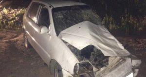 Нетрезвый житель Кызыл-Озека на Honda Logo едва не погубил пассажира