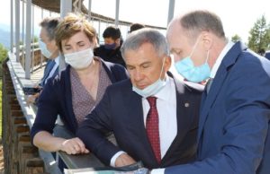 Президент Татарстана посетил панорамный парк «Гора Туугая»