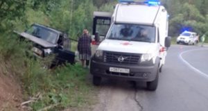 Горожанка не справилась с управлением и машина вылетела в кювет