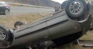На Чуйском тракте перевернулась Toyota Corona На Чуйском тракте перевернулась Toyota Corona