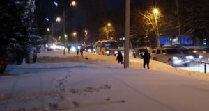 В Горно-Алтайске устраняют последствия ночного снегопада