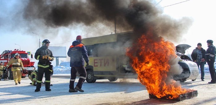 Учение по ликвидации последствий ДТП прошло на Алтае