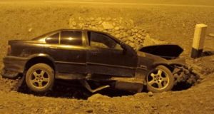 Нетрезвый водитель ночью на BMW устроил аварию на Чуйском тракте