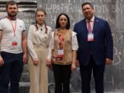 Диана Гурцкая, сенатор Полетаев и победители патриотического конкурса исполнили песню «Тальяночка»