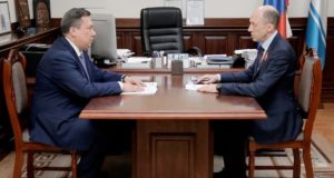 Олег Хорохордин провел рабочую встречу с Владимиром Полетаевым Олег Хорохордин провел рабочую встречу с Владимиром Полетаевым