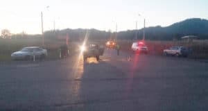 Возле ГЛК «Манжерок» УАЗ протаранил Mitsubishi Pajero Возле ГЛК «Манжерок» УАЗ протаранил Mitsubishi Pajero