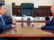 Олег Хорохордин провел рабочую встречу с Владимиром Полетаевым Олег Хорохордин провел работаю встречу с Владимиром Полетаевым