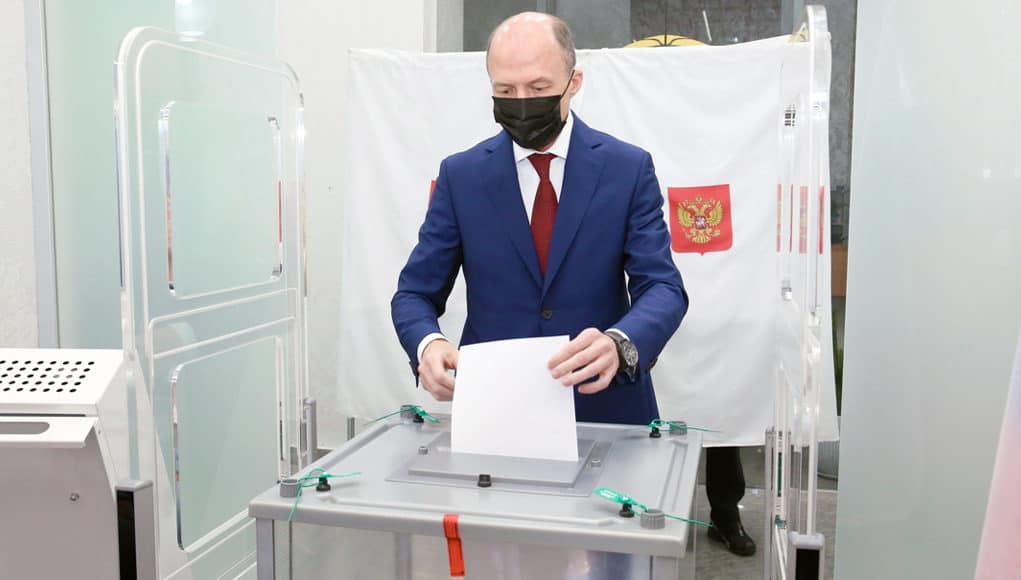Олег Хорохордин проголосовал на выборах депутатов Госдумы