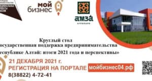 Круглый стол «Государственная поддержка предпринимательства в Республике Алтай: итоги 2021 года и перспективы»