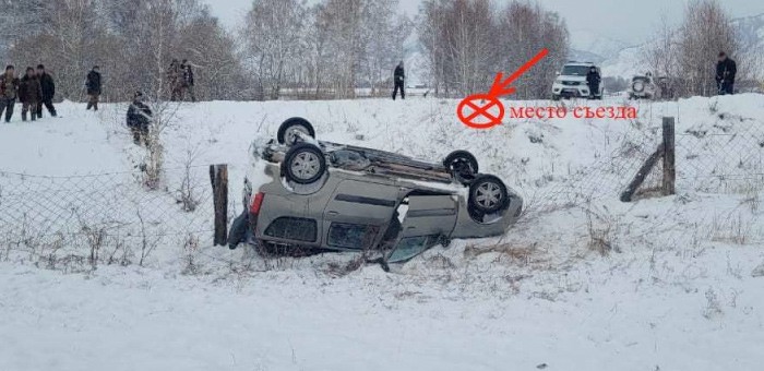 Автомобиль с тремя детьми перевернулся в Усть-Коксинском районе
